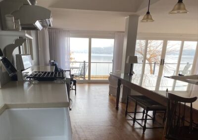 Kitchen overlooking Spofford Lake